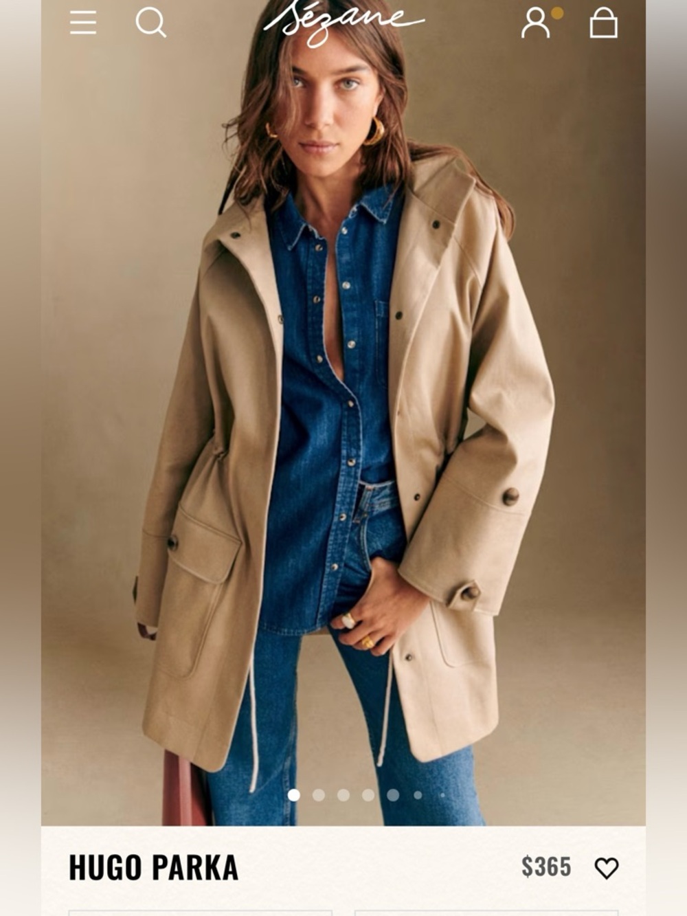 Sezane Hugo Parka in Sand